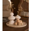Waxinelichthouder cilinder travertine M