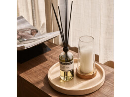 Dienblad rond travertine met rand 30cm