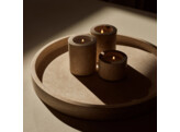 Dienblad rond travertine met rand 30cm