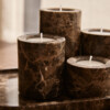 Waxinelichthouder cilinder dark emperador L